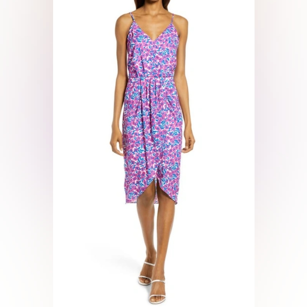 Chelsea28 Fuchsia Floral Dress Size Small